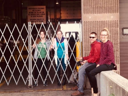 Photo: Lauren and Claire cleared by security; Brad and Crystal await their turn