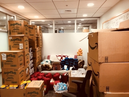 Photo: Supplies stored in George Seage's office at Harvard