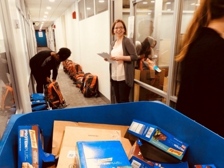 Photo: The last packing station for backpacks