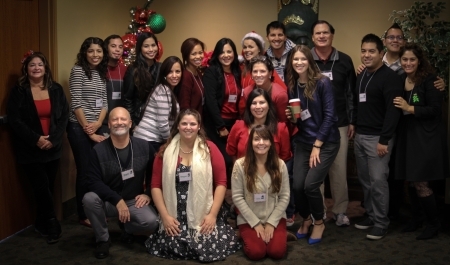 Staff at annual Holiday Party where 300 patients and immediate family members celebrated together