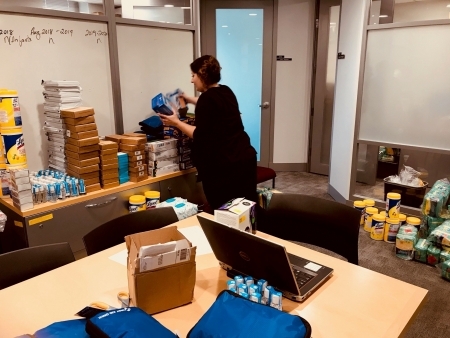 Photo: Sorting delivered items at Harvard